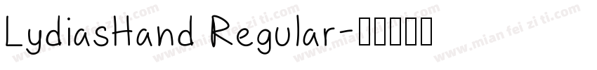 LydiasHand Regular字体转换